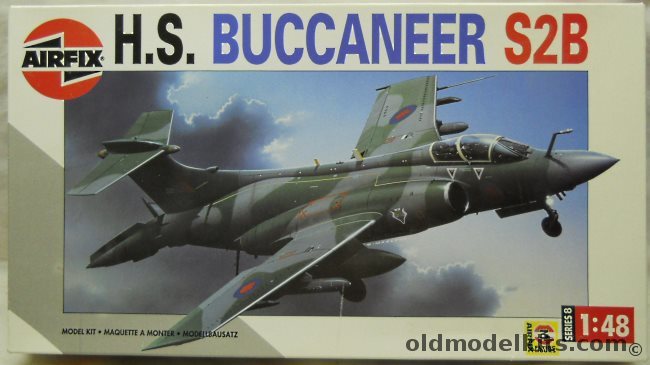 Airfix 1/48 HS Buccaneer S2B - RAF Lossiemouth Gulf Detachment-Desert Storm Bahrain 1991 / No 12 Sq Lossiemouth 1998 / No 208 Sq, 08100 plastic model kit